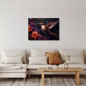 Tablou pe sticlă - Colibri (70x50 cm)