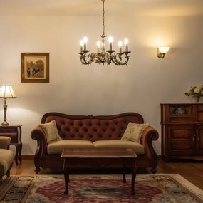 Lustră pe lanț Brilagi CLASSIC 6xE14/60W/230V alamă