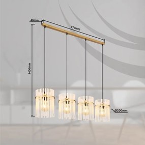 Lustra moderna cu 4 pendule GORLEY auriu