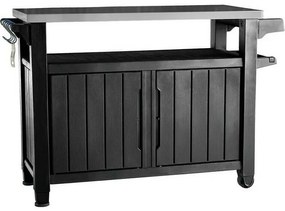 Masă multifuncțională de grătar Keter pentrugrădină UNITY XL 270 l grafit, 134 x 52 x 90 cm