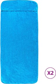 vidaXL Prosoape de plajă, 2 buc., turcoaz, 60x135 cm, textil 400 GSM