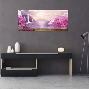 Tablou cu lac (120x50 cm), în 40 de alte dimensiuni noi