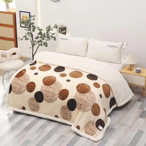 Pătură pufoasă cu blăniță, groasă 2.3 kg, 200x230 cm, PMB05