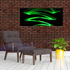 Tablou - valuri neon (120x50 cm)