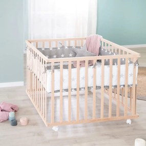 Țarc pentru copii în culoare naturală 100x100 cm – Roba