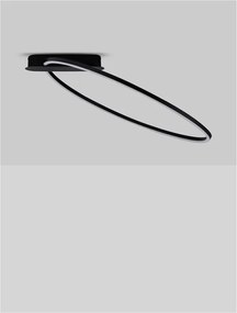 Lustra LED aplicata design modern minimalist KIKLOS negru