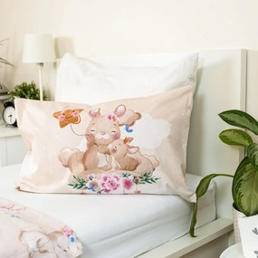 Lenjerie de pat din bumbac pentru patut BUNNY STAR bej Dimensiune lenjerie de pat: 40 x 60 cm | 100 x 135 cm