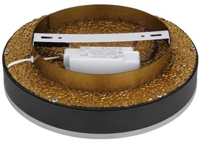 Plafoniera LED design modern Hedi negru, auriu