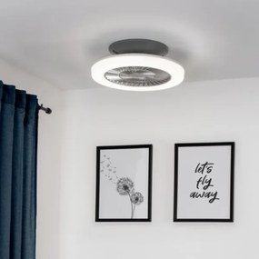 Plafonieră LED cu ventilator Leuchten Direkt 14645-55 LEONARD LED/27W/230V