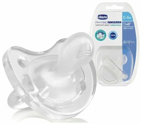 Silicon ortodontic suzetă Physio Soft 0-6m Chicco, transparent