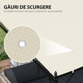 Outsunny Copertină Pergolă Rezervă, Orificii Scurgere 2.5x3m, Protecție UV, Bej | Aosom Romania