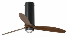 Lustra cu Ventilator si telecomanda TUBE FAN M negru mat/maro