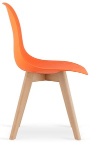 Scaun portocaliu KITO cu picioare din fag