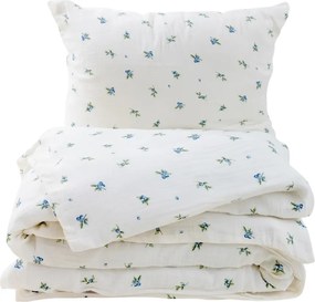 Lenjerie de pat din muselină Matex Afine, 140 x 200 cm, 70 x 90 cm