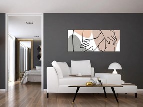 Tablou - Femeie corp linie de artă N⁰2 (120x50 cm)