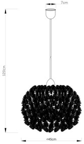 Lustră pe cablu Globo 15057 KATUNGA 1xE27/40W/230V