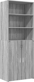 vidaXL Dulap înalt, gri sonoma, 70x42,5x185 cm, lemn prelucrat