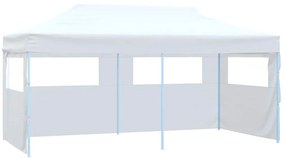 vidaXL Cort de petrecere pliabil cu 4 pereți, alb, 3 x 6 m, oțel