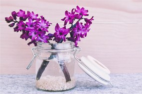 Tablou cu flori violete (90x60 cm)