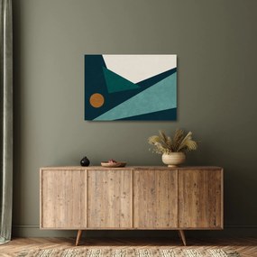 Tablou pe sticlă - Abstract cubic (70x50 cm)