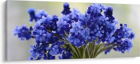 Tablou buchet cu flori albastre (120x50 cm)