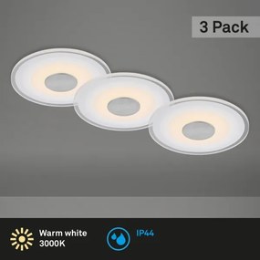 SET 3x corp de iluminat LED încastrat pentru baie LED/6W/230V IP44 crom Briloner