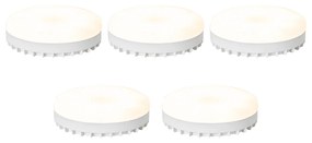 Set de 5 becuri LED inteligente GX53, reglabile, 9W, 806LM, 2700K-6500K