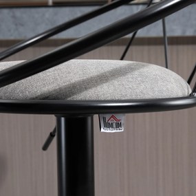 Homcom Set 2 Scaune de Bar – Pivotante, Maro, Reglabile 78–100 cm | Aosom Romania