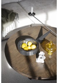 Măsuță de cafea maro închis rotundă cu aspect de lemn de stejar ø 110 cm Boxford – Rowico