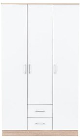 Dulap Miami 120x205 cm alb-stejar sonoma