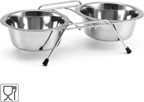 Bol din otel inoxidabil pentru caini DUO PETZ Ø 17 cm