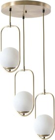Lustra 846STL2889, alb/bronz, metal, 30x70 cm