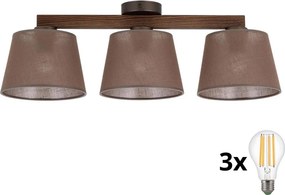 BRILAGI - LED lustru aplicat LATTE 3xE27/15W/230V pin/maro