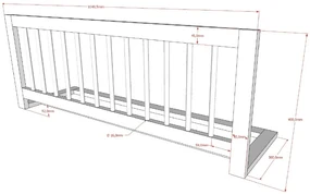 Set Pat Supraetajat Forrest Beech pentru Camera Copii, 90x200 cm, cu Barieră de Siguranță, din Lemn Masiv de Fag, Alb – Vipack