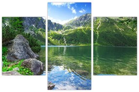 Tablou cu lac în munții Tatra (90x60 cm)