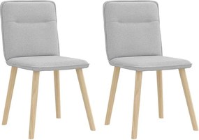 vidaXL Scaune de sufragerie 2 buc țesătură gri nor