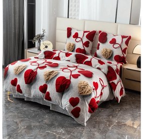 Lenjerie cocolino VELHEART rosie Dimensiune lenjerie de pat: 70 x 80 cm | 140 x 200 cm