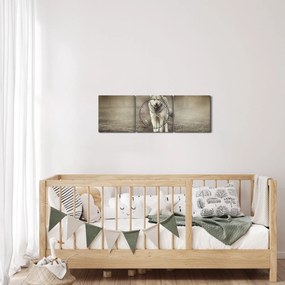 Tablou - Paznicul pădurii (cu ceas) (90x30 cm)