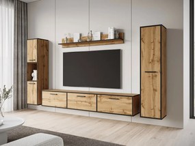 Mobilier living Ikinra XL (Stejar wotan + Negru) . 1104554