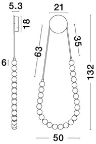 Aplica LED XXL suspendata design decorativ BRILLANTE