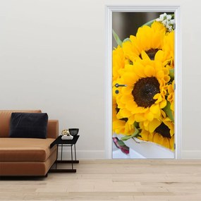 Fototapet pentru ușă - Buchetul miresei din floarea soarelui (95x205cm)