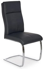 Scaun de bucaterie Treva, negru/argintiu