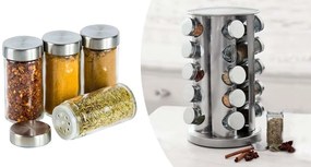 Suport rotativ pentru condimente, 20 buc recipiente
