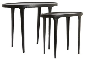 Măsuțe auxiliare 2 buc. rotunde din metal 33x70 cm Arica – Light &amp; Living