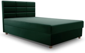Pat de o persoană 120 cm Picasso II (Verde închis) (cu sp. depozitare și saltea) . 1071510