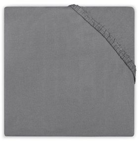 Cearsaf cu elastic Jollein, Stone-Grey / 60x120 cm