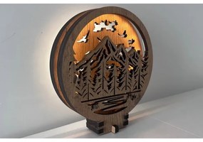 Li-Go 23583/DUB2 - Decorațiune de masă LED reglabilă, LED/12W/230V, 20x22 cm, finisaj stejar