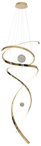 Lustra suspendata LED dimabila, design elegant RITZ auriu P0427D MX