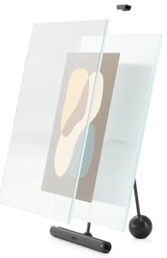 Ramă foto neagră cu picior de susținere din sticlă 19x23 cm Flute – Umbra