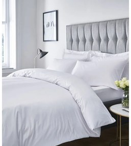 Lenjerie albă pentru pat de o persoană 135x200 cm Satin Stripe - Catherine Lansfield